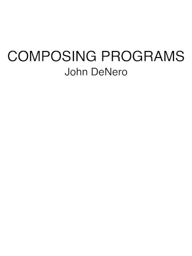 Composing Programs