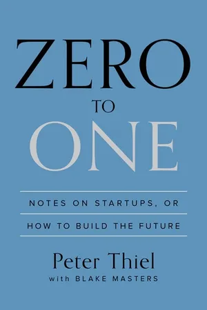 Cover of Zero to One by Peter Thiel